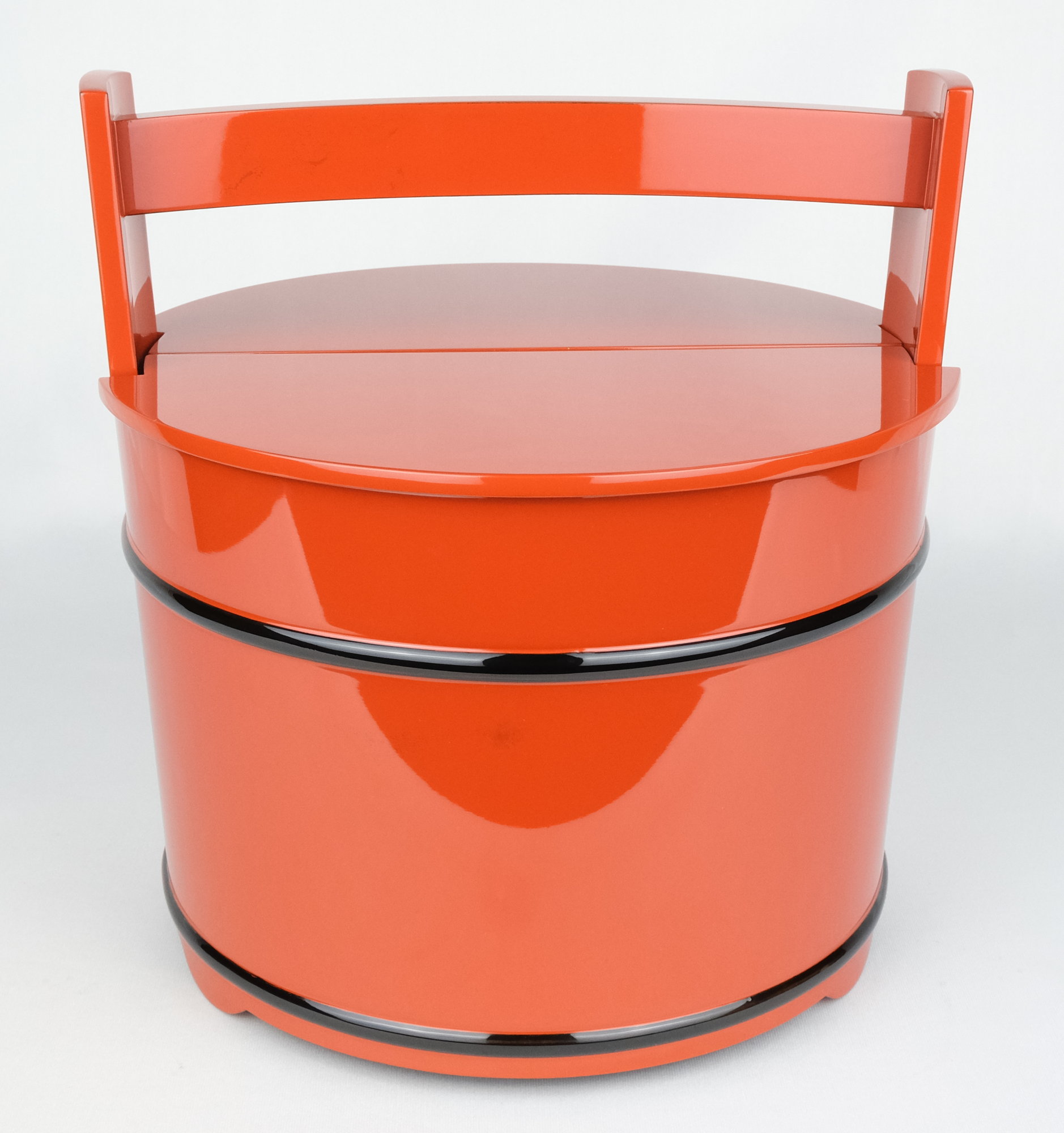 栗山園オンライン通販部 / 【出物】 輪島塗黒帯朱手桶 茶平一斎