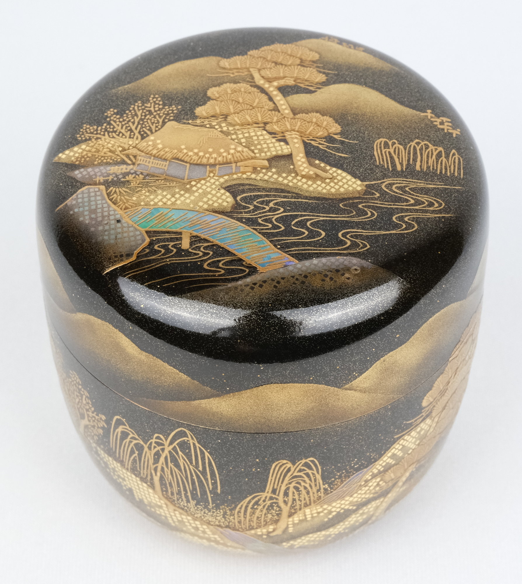 栗山園オンライン通販部 / 【出物】 和山水蒔絵大棗内梨地 清瀬一光