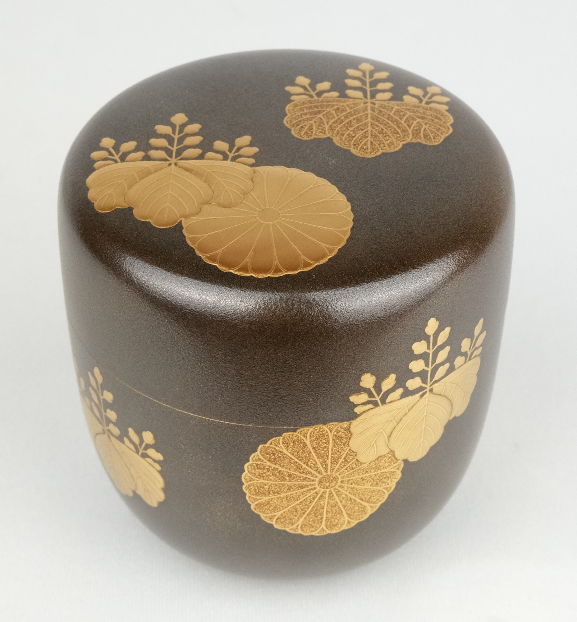 栗山園オンライン通販部 / 【出物】 菊桐蒔絵大棗銀錆塗 吉田華正