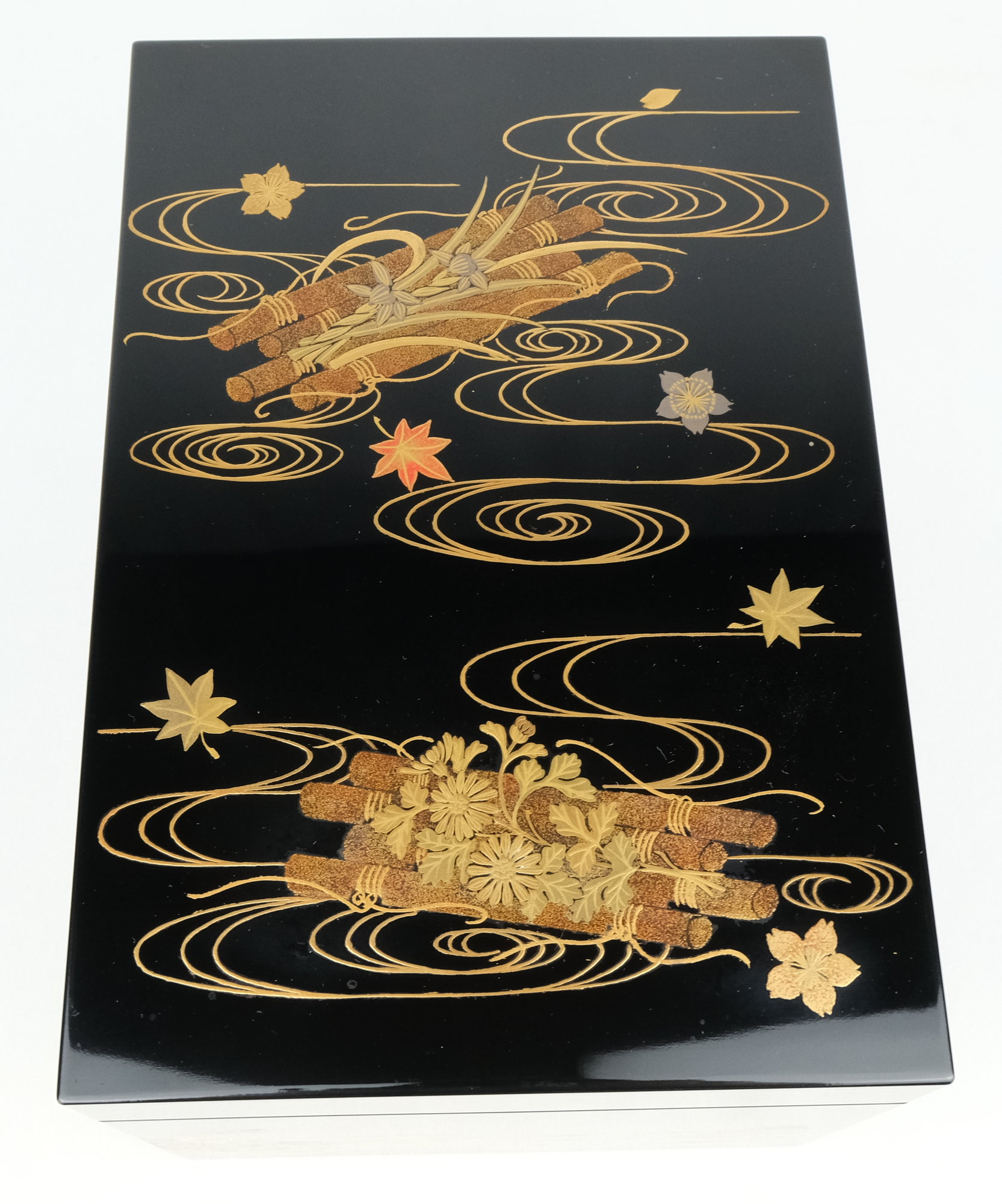 栗山園オンライン通販部 / 【出物】 花筏蒔絵利休茶箱 川瀬表完