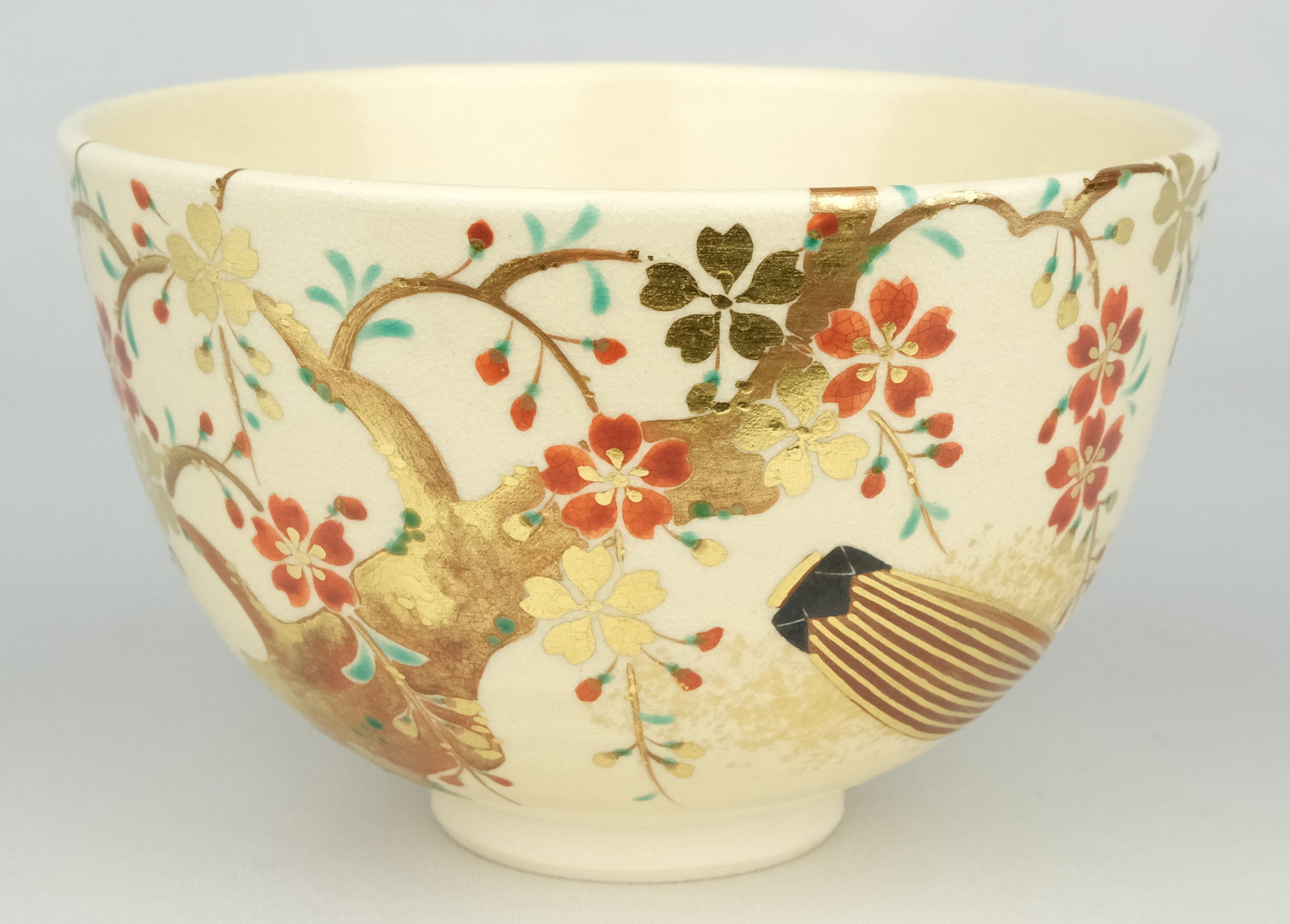 栗山園オンライン通販部 / 【出物】 仁清写桜茶碗 16代永楽善五郎(即全)