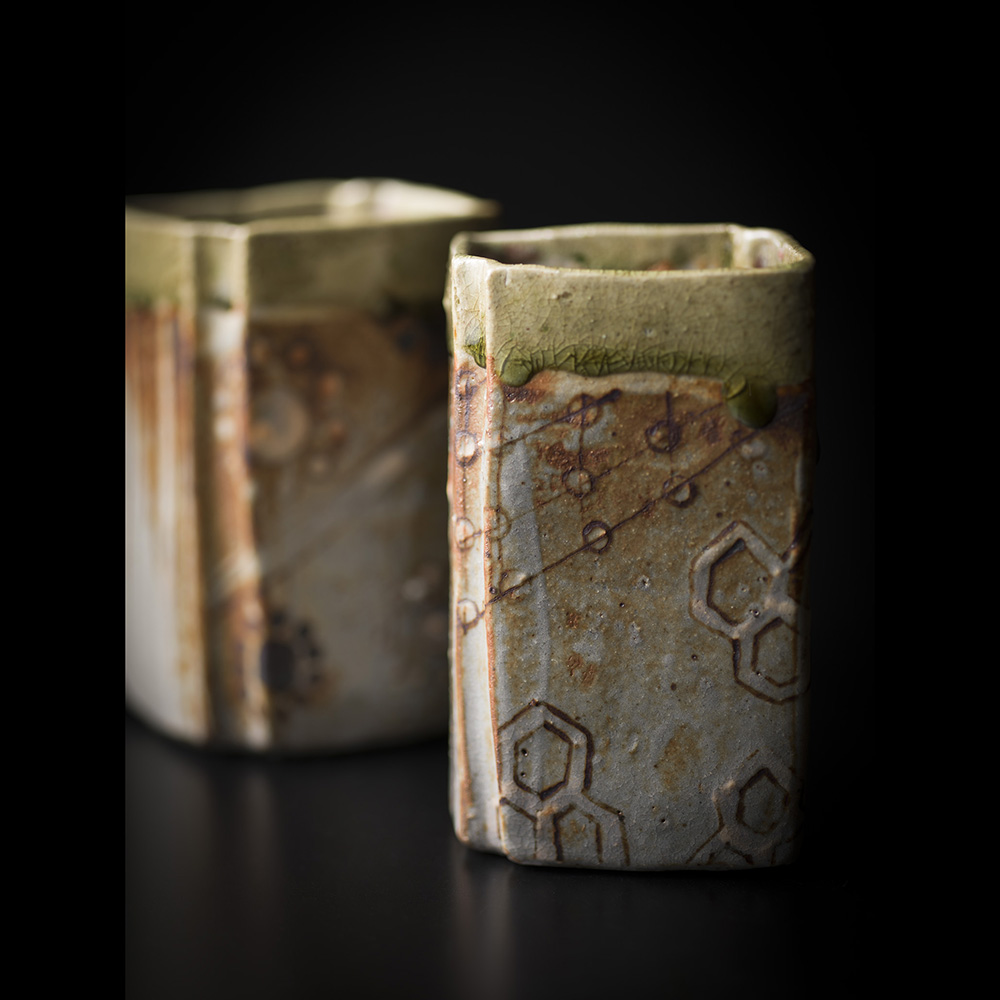 加藤唐九郎 織部筒向付（五） | しぶや黒田陶苑