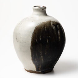 丸田正美 花入 二点まとめ 角瓶 灰釉 花瓶 徳利 黒牟田焼 辰砂 濱田