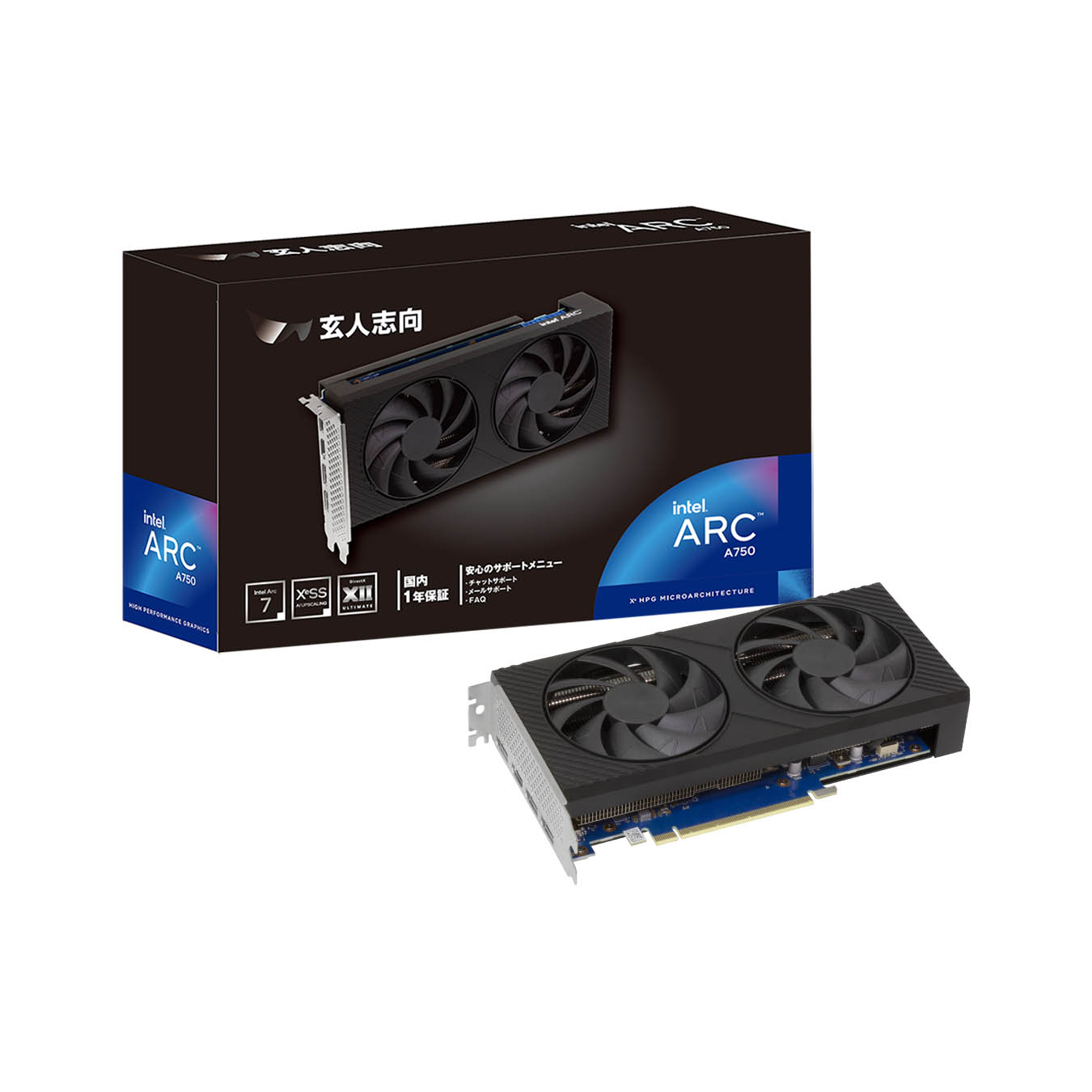 AR-A750D6-E8GB/DF | AR-A750D6-E8GB/DF | 玄人志向 Intel® Arc™ 750