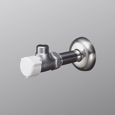 アングル形止水栓(銅パイプ・ナットなし)：KU320KN75｜給水栓：止水栓