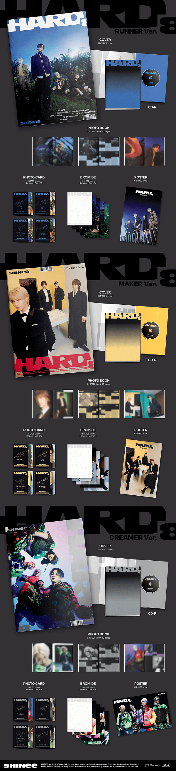 SHINEE THE 8TH ALBUM HARD PHOTOBOOK VER. - Kpop USA
