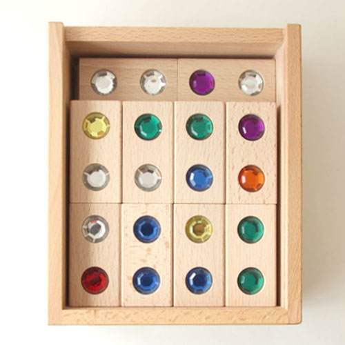 Dusymaデュシマ社 ジュエルドミノ：キラキラジュエル入り積木 | krtek