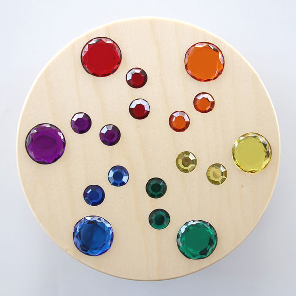 Dusymaデュシマ社 ジュエルこま・白木：ゆっくりキラキラ回る | 遊びと