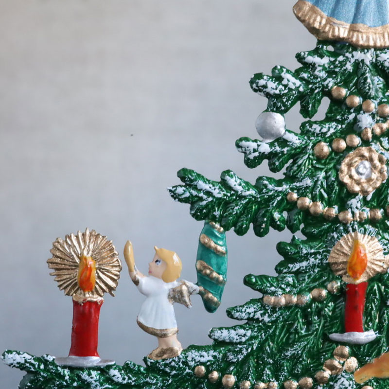 シュバイツアー 錫製スタンド大きなツリーと天使 | krtek select toys