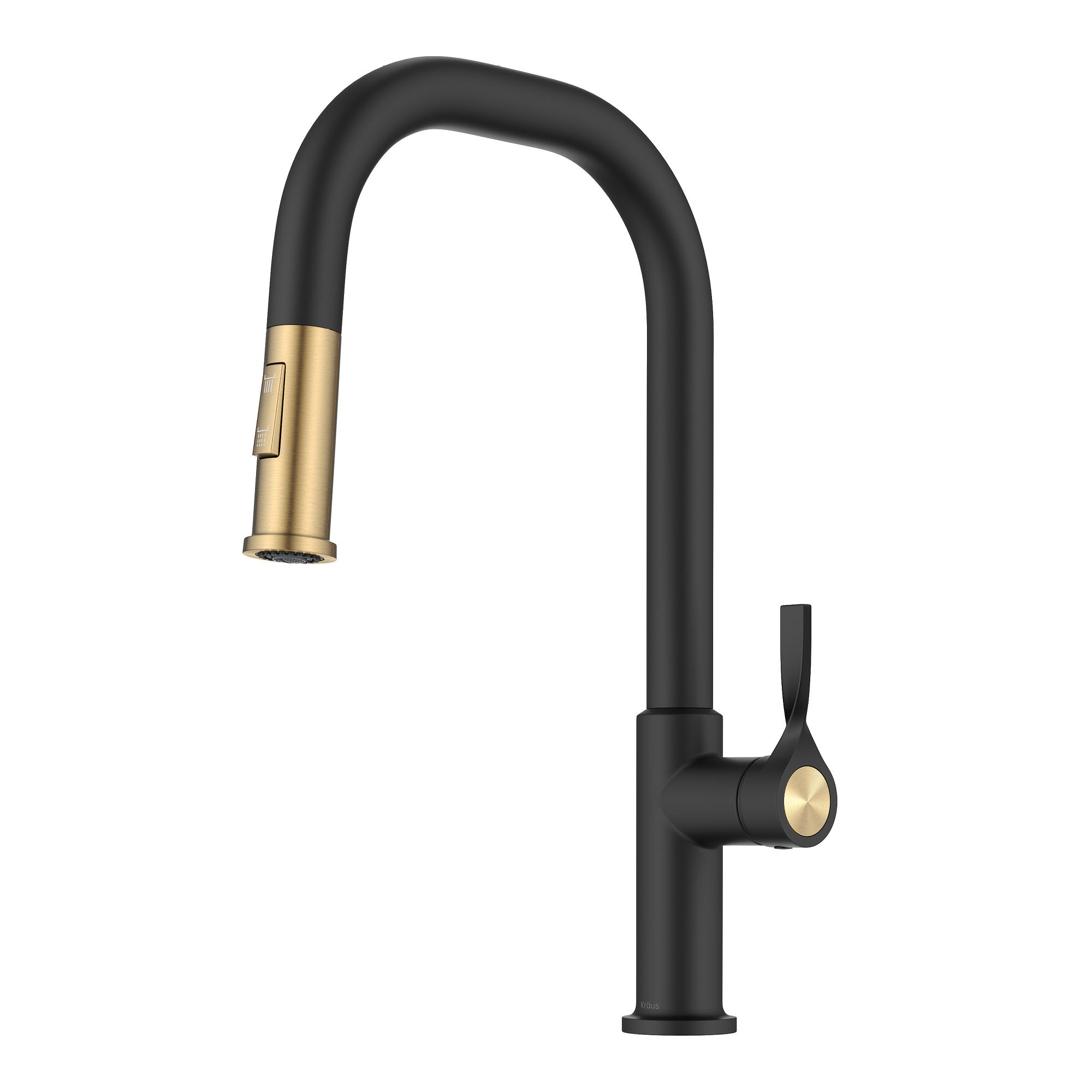 Brushed Brass / Matte Black Pull-Down Kitchen Faucet | Kraus