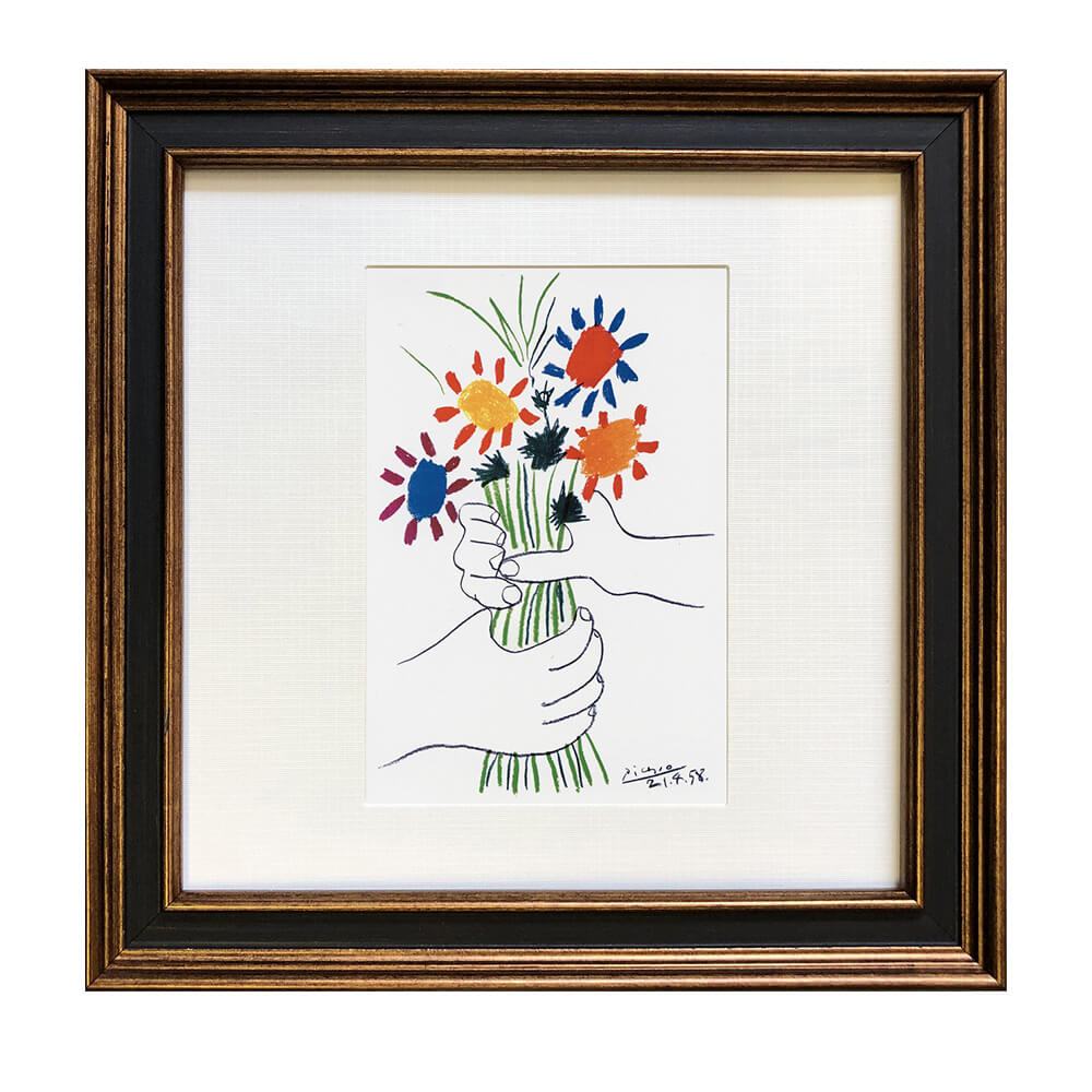 Pablo Picasso（パブロ ピカソ） 花束 アートポスター（フレーム付き