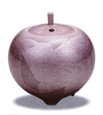 香炉/香立て》 九谷焼香炉 銀彩（木箱付・送料サービス）