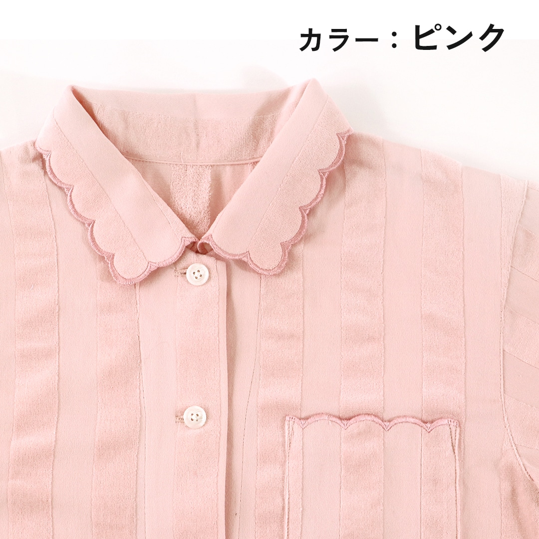 5688サテンストライプパジャマ 婦人L