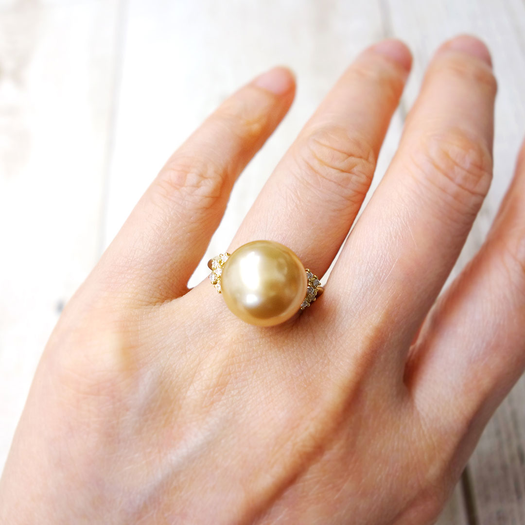 ゴールデンパール リング（指輪） ｜ RP01009 – 大阪心斎橋 宝寿堂