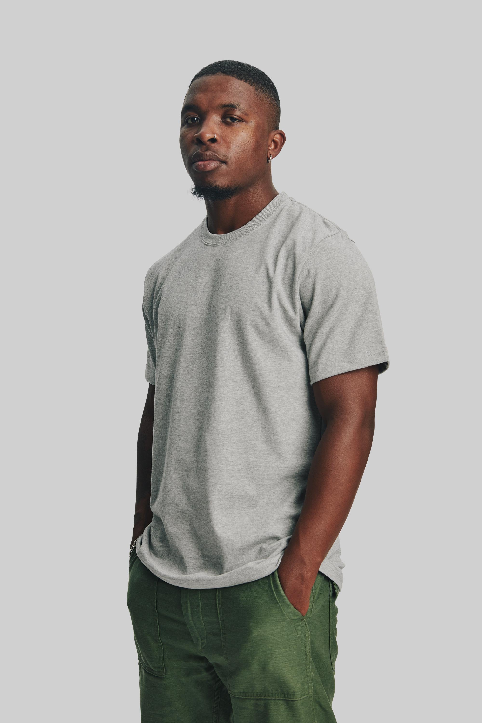 Blank Heavyweight T-shirt Heather Grey 275 GSM – House Of Blanks