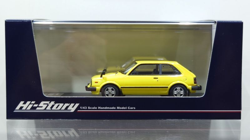 Hi Story 1/43 Honda CIVIC CX (1979) Yellow - AXELLWORKS HOBBYTOWN