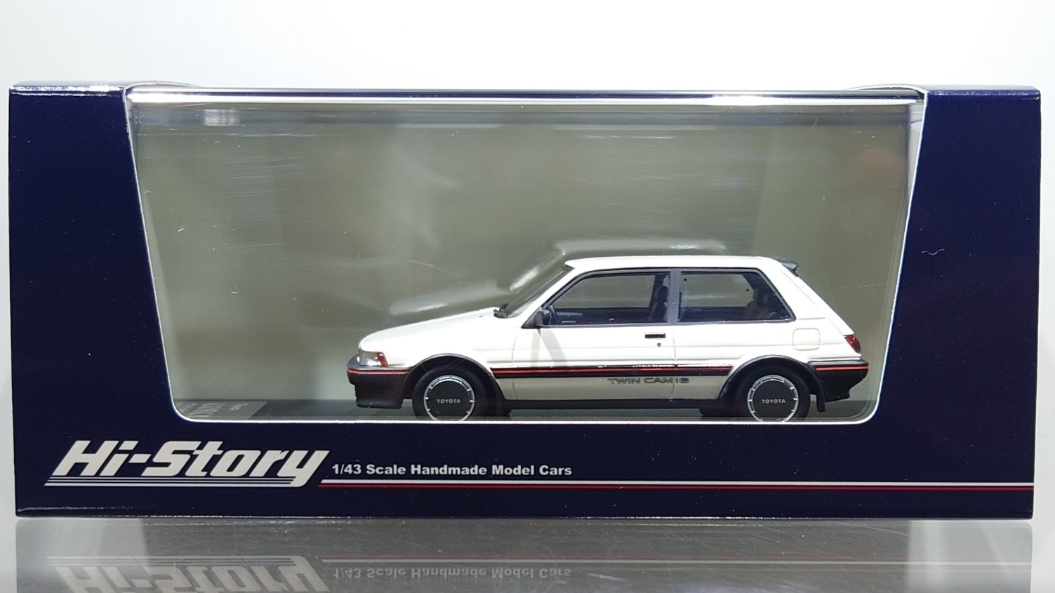 Hi Story 1/43 Toyota COROLLA FX-GT (1984) White - AXELLWORKS HOBBYTOWN