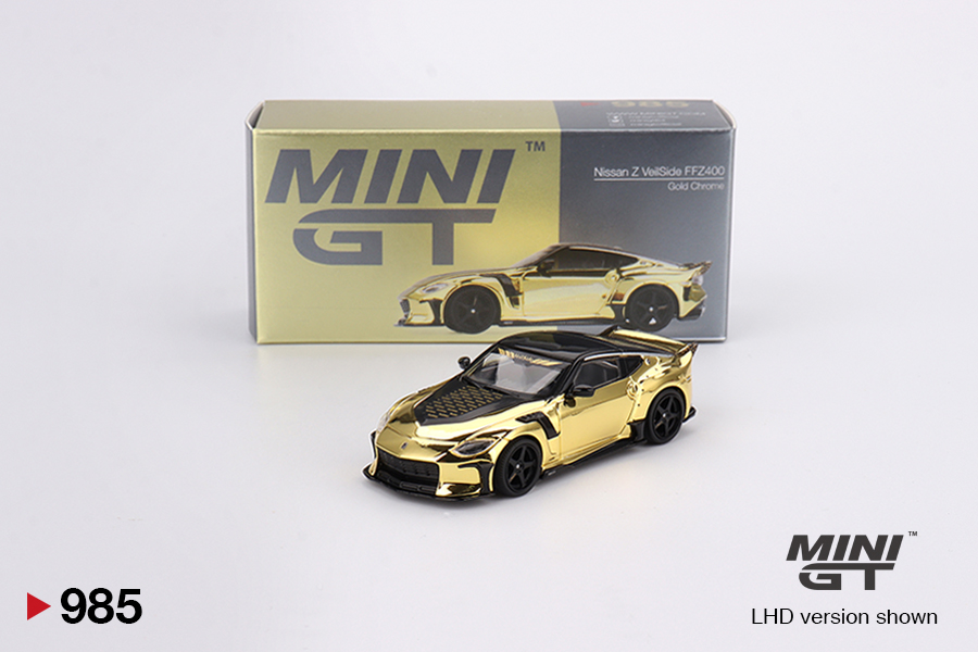 MINI GT 1/64 Nissan Z Veilside FFZ400 Gold Chrome (RHD