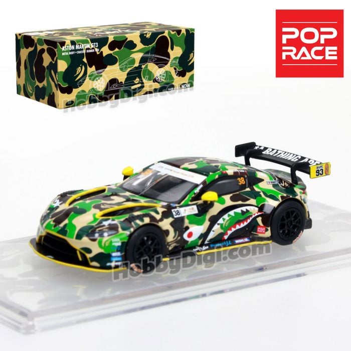 POP Race 1:64 Diecast Model Car - BAPE® x Aston Martin GT3 (Green