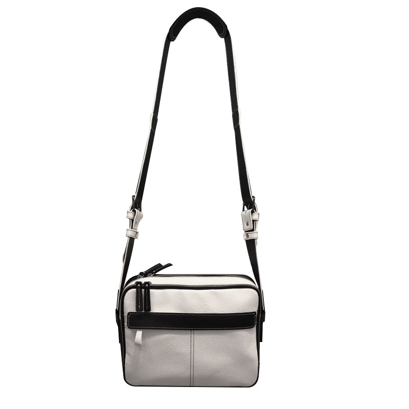 KH57 ショルダーバッグ B5 ヨコ 白/黒（KH-57w）｜Leather Studio KAZU