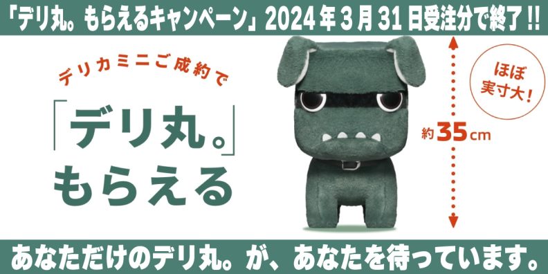 大きいデリ丸。】ぬいぐるみプレゼントは3/31まで！【デリカミニ成約