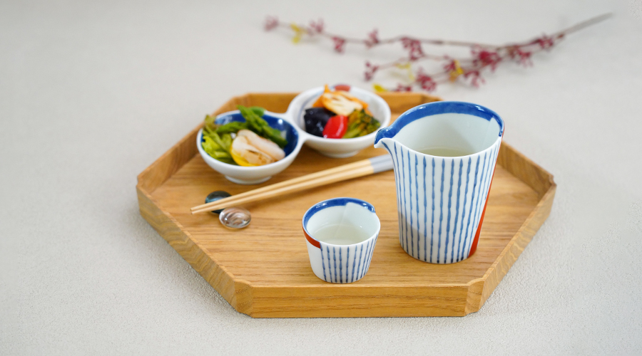 曲げ輪徳利（3柄）［伝平窯］遊び心あるデザインの盃【和食器通販