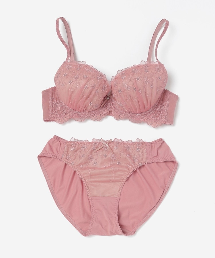 包みこむブラ】花柄刺繍ブラセット: アンダーウェア｜ハニーズ公式通販