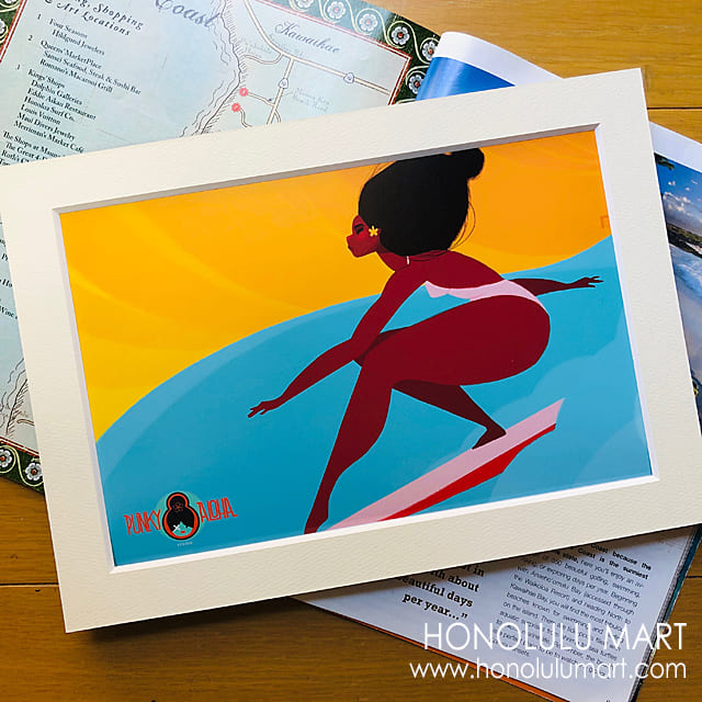 サーフクイーンの絵（ハワイのPunky Aloha） | ハワイアン雑貨通販