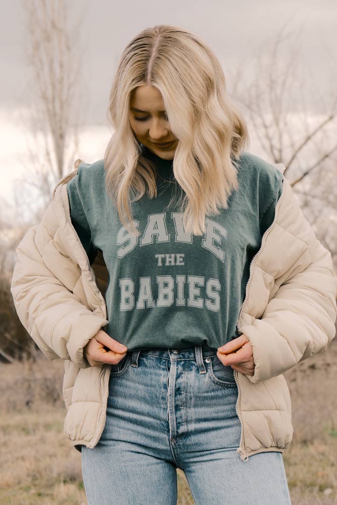 Save The Babies Collegiate Tee - Hope Outfitters