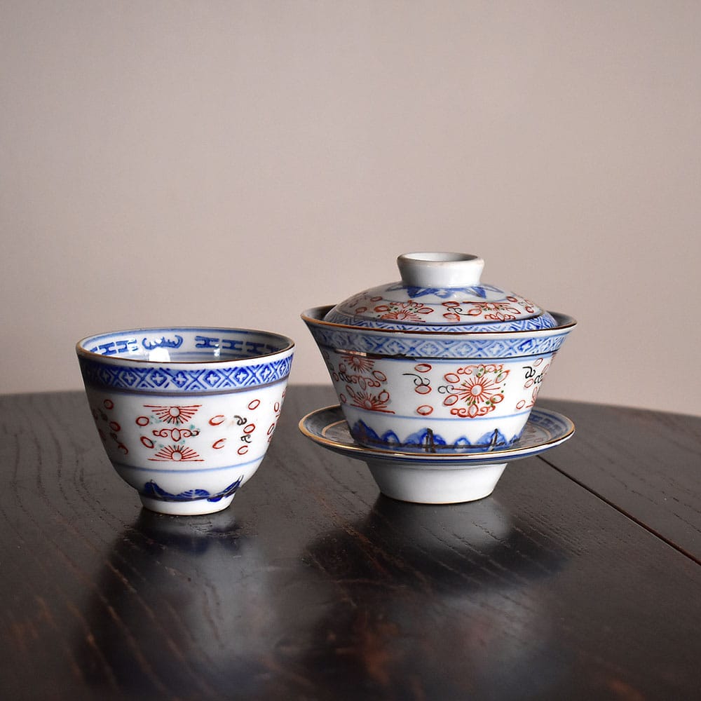 青花加彩玲瓏杯_Hey China