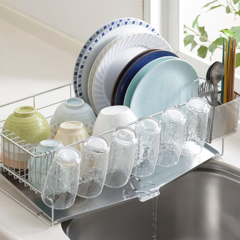 ハートマークショップ】家族の人数で選べる 水切りバスケット 5～6人用