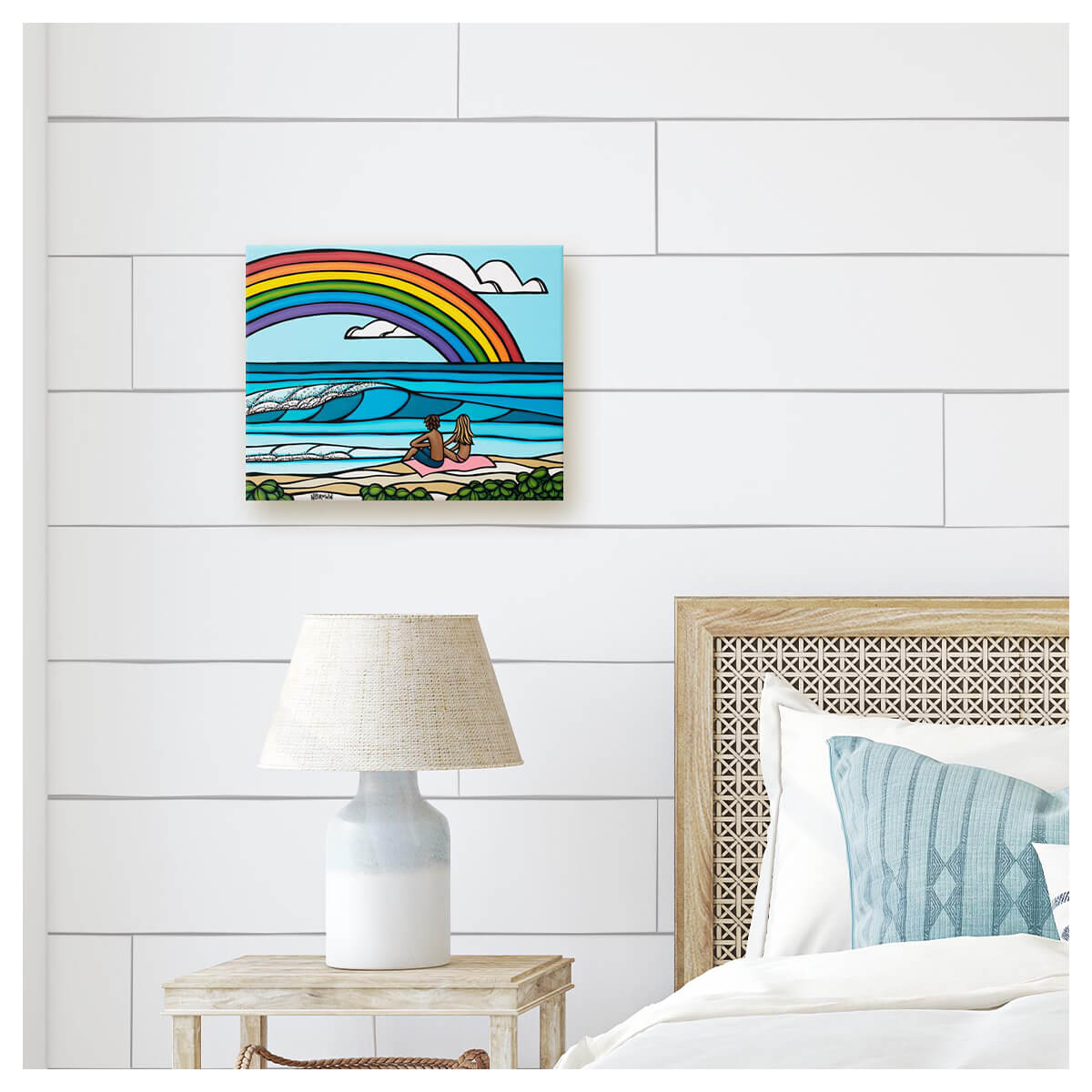 虹の下の愛-キャンバス上のジクレー-ヘザーブラウンアート – Heather