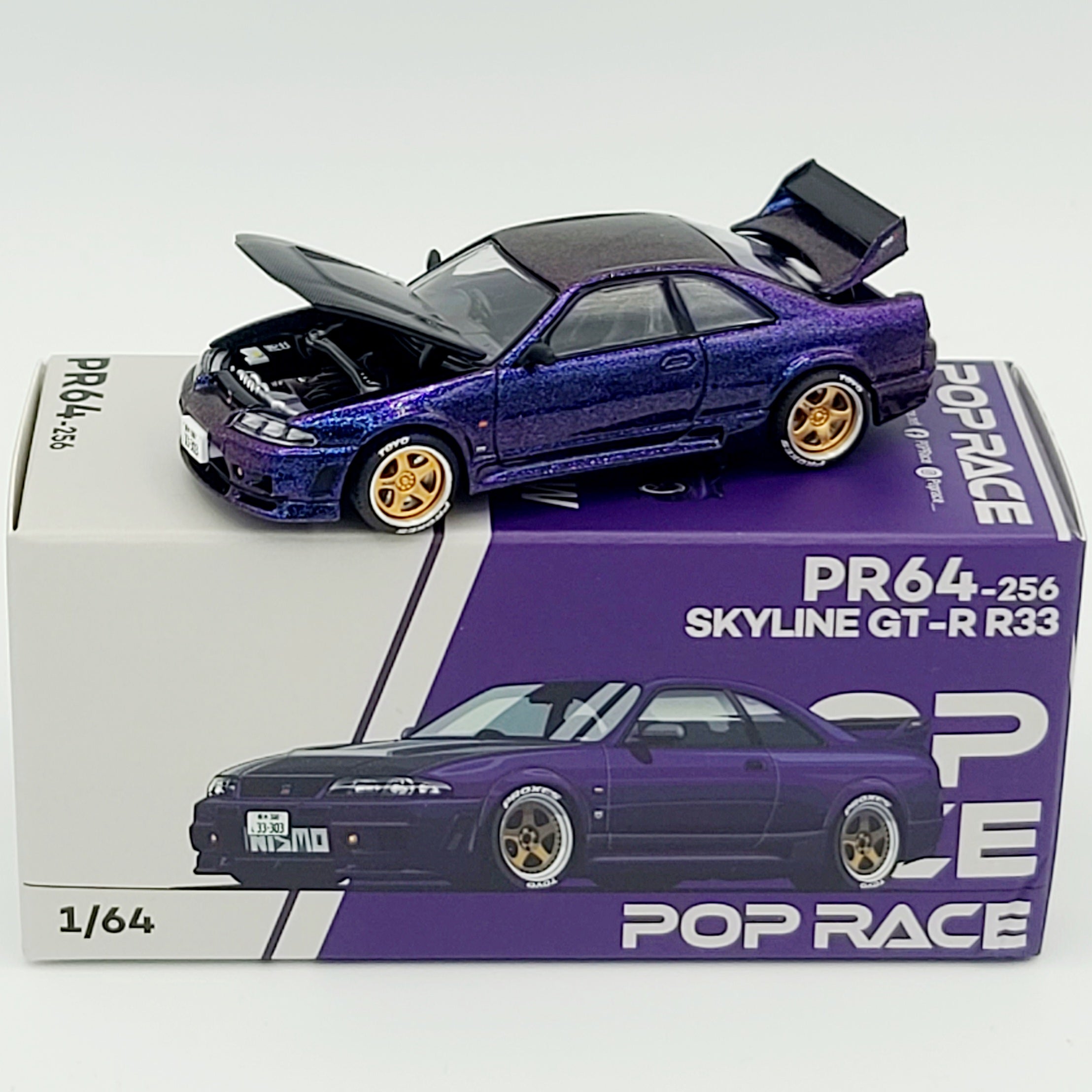 Pop Race Nissan Skyline GT-R R33 - 1:64, Midnight Purple (2026 Limited