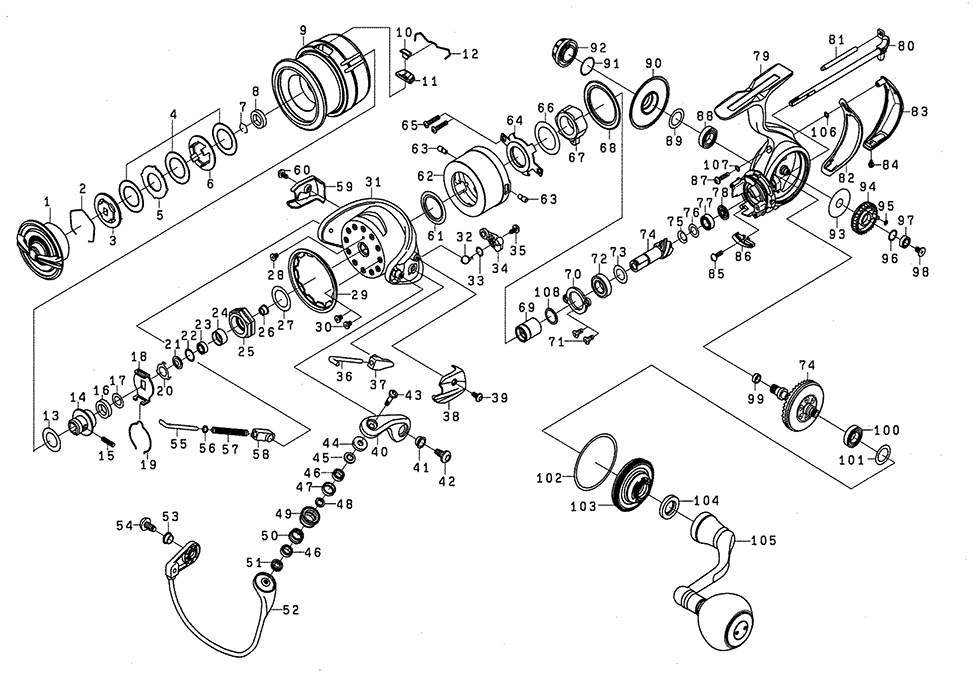 DAIWA] Genuine Spare Parts for 19 CERTATE LT5000D-XH Product code