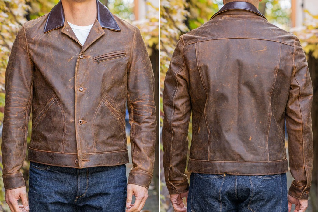 Schott NYC's 538 Cowhide Nubuck Mechanic's Jacket is Made in the USA