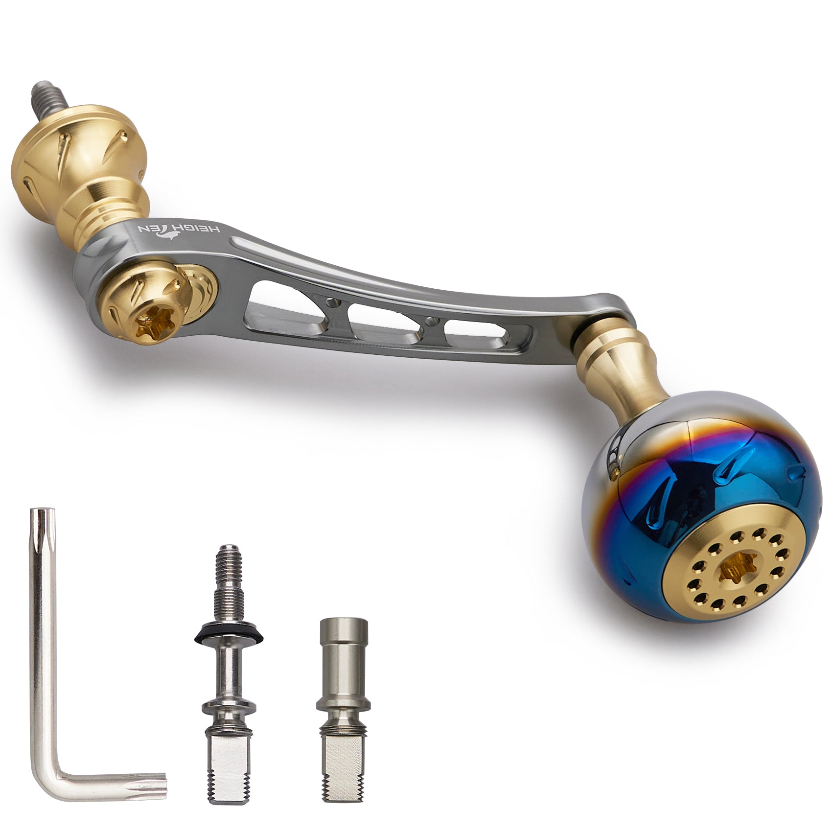 HEIGHTEN 55-60mm可変 リール ハンドル 30mm ハンドルノブ 搭載 ダイワ