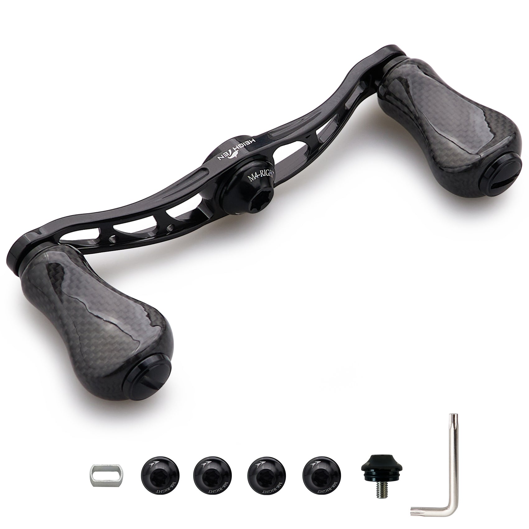 HEIGHTEN 90mm リール ハンドル 20mm カーボンノブ搭載 シマノ(SHIMANO