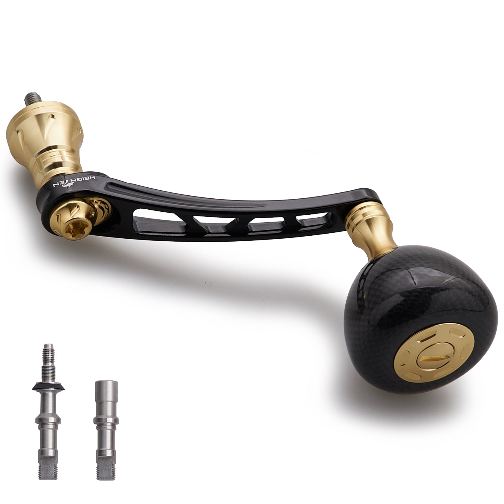 HEIGHTEN 65-70mm可変 リール ハンドル 36mm カーボン製 ノブ搭載