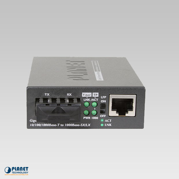 Planet (GT-802S) 10/100/1000Base-T to 1000LX Gigabit Media