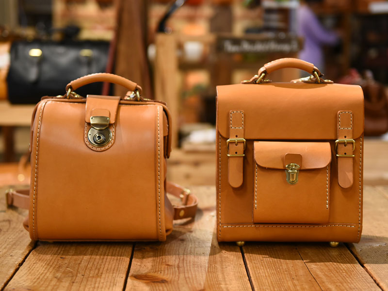 女性のための小さめミニリュックとして作ったルドミニョン / 革鞄の