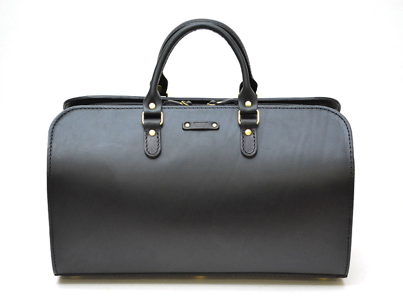 ハードレザー仕立ての二本手ファスナーボストンバッグ / 革鞄のHERZ