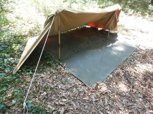 ミリタリーパップテント フランス軍 シェルターハーフ フルセット