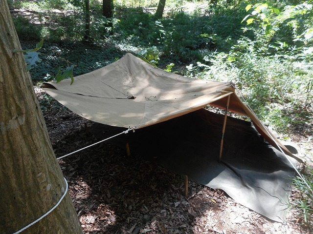 ミリタリーパップテント フランス軍 シェルターハーフ フルセット