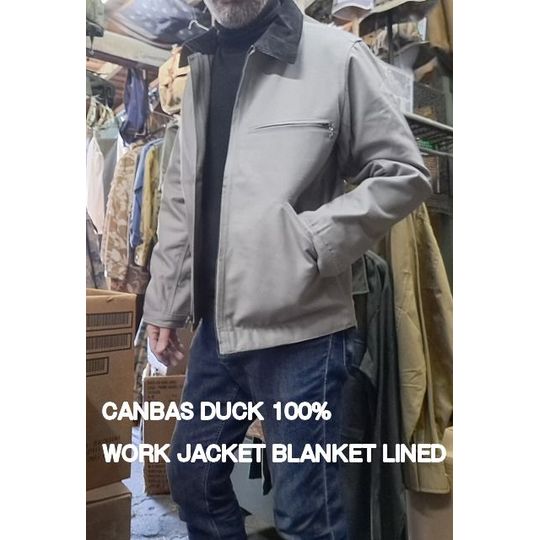 キャンバス ダック ワークジャケット 毛布裏地 ハテナ堂｜ミリタリー
