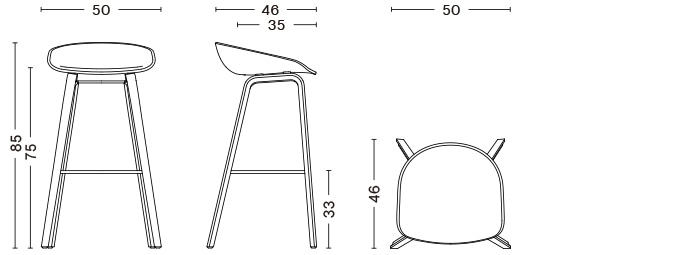 AAS 32 2.0 HIGH / BLACK FOOTREST / H75 - スツール | 【公式】HAY