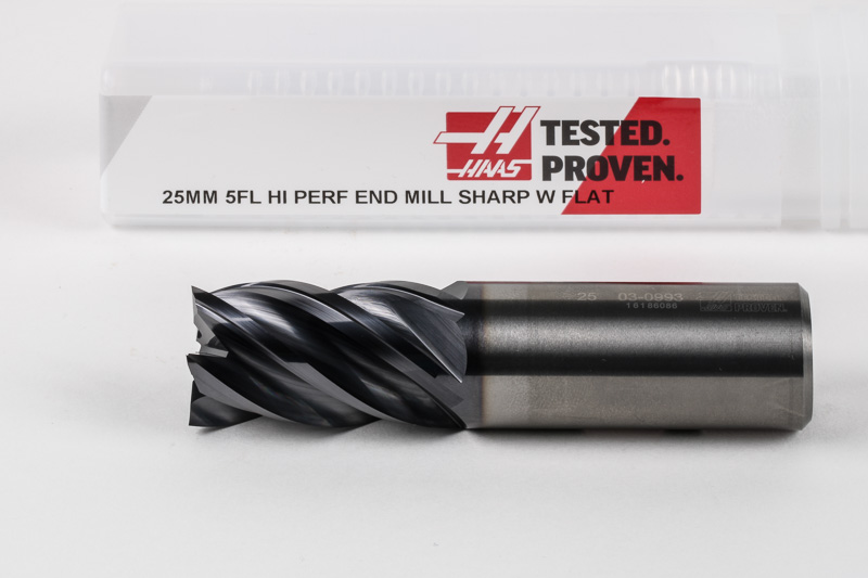 25mm Ø Carbide End Mill, 5 Flute, AlTiN Coated, 25mm Shank x 40mm