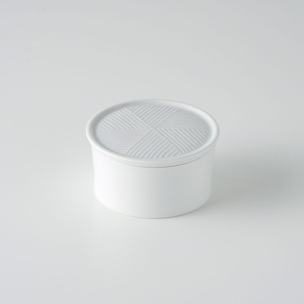 彫釉彩 反りふたもの(M) 白 | 白山陶器直営オンラインストア