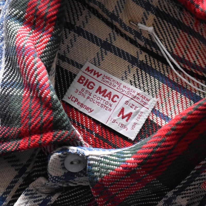 1970s BIG MAC ヘビーネルシャツ 表記M - 古着屋HamburgCafe