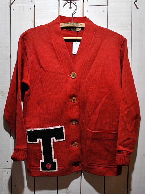 1940s【Wilson】レタードカーディガン - 古着屋HamburgCafe