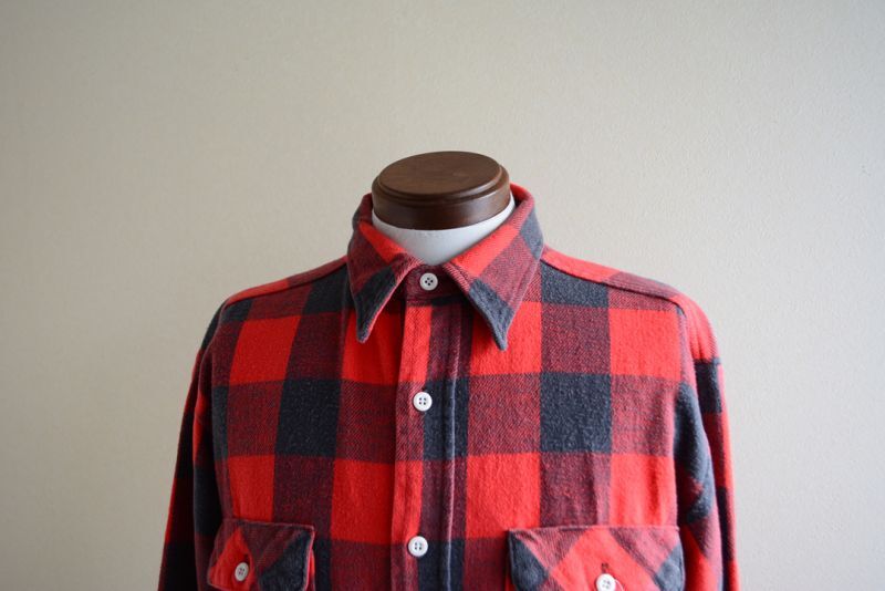 1970s BIG YANK ヘビーネルシャツ 表記L - 古着屋HamburgCafe